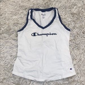 White Champion Tank Top